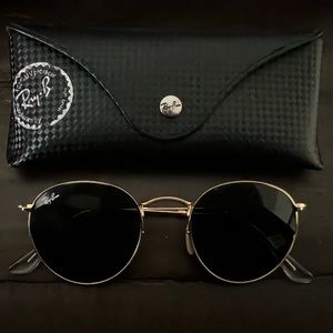 Rayban round metal glasses